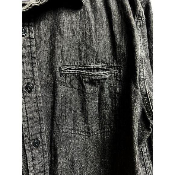 Levi's Men's Dark Gray/Black Button Up Long Sleeve Size Medium - Picture 4 of 10